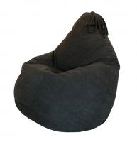 Кресло мешок Велюр Черный (размер XXL) заказать в интернет магазине Папа Пуф с доставкой недорого