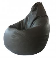 Кресло мешок BOSS Grey (размер XXXL) из экокожи premium  класса заказать в интернет магазине Папа Пуф с доставкой