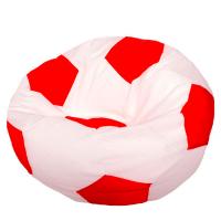 Кресло мяч Оксфорд Бело красный XL (90х90х90 см) Папа Пуф