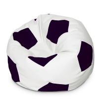 Чехол для кресла мяча Черно белый Экокожа размер XL Папа Пуф