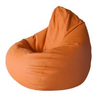 Чехол для кресла мешка Оранжевый Экокожа размер XL Папа Пуф