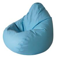 Чехол для кресла мешка Голубой Экокожа размер XL Папа Пуф