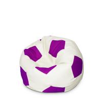 Кресло-мяч детский Экокожа Фиолетово белый (50х50х50 см) Папа Пуф купить в магазине папа Пуф у производителя