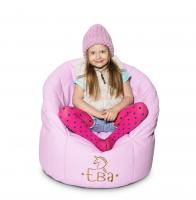 Бескаркасное кресло Club детское (розовое) купить в магазине папа Пуф у производителя