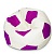 Чехол для кресла мяча Фиолетово белый Экокожа размер L Папа Пуф