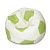 Чехол для кресла мяча Зелено белый Экокожа размер L Папа Пуф