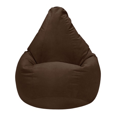 Кресло мешок Велюр Коричневый (размер XL) заказать в интернет магазине Папа Пуф с доставкой недорого