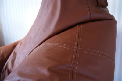Кресло-мешок BOSS Brown из натуральной кожи (размер XXXL) заказать в интернет магазине Папа Пуф с доставкой