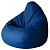 Чехол для кресла мешка Синий Экокожа размер XL Папа Пуф