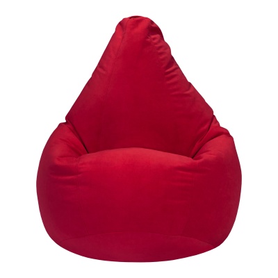 Кресло мешок Велюр Красный (размер L) заказать в интернет магазине Папа Пуф с доставкой недорого