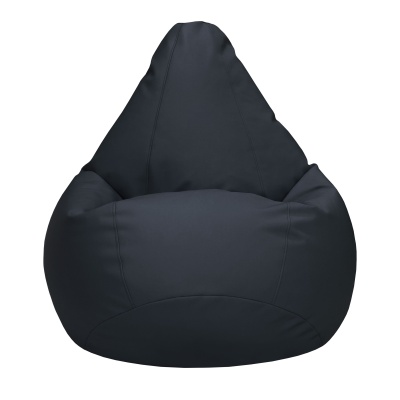 Кресло мешок Экокожа Черный XL (размер 85х85х125 см) Папа Пуф заказать в интернет магазине Папа Пуф с доставкой