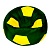 Чехол для кресла мяча Зелено желтый Оксфорд размер L Папа Пуф