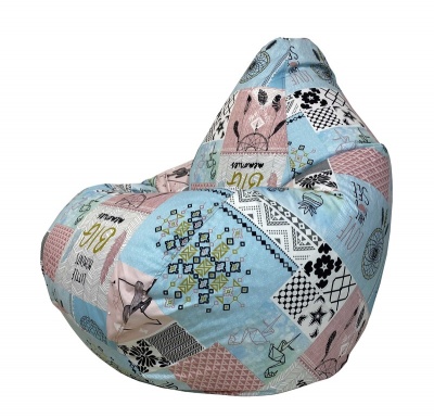 Кресло мешок Dream Жаккард  (размер XL) Папа Пуф заказать в интернет магазине Папа Пуф с доставкой