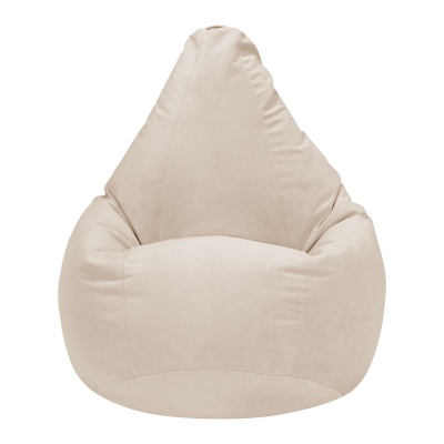 Кресло мешок Велюр Бежевый (размер XXXL) заказать в интернет магазине Папа Пуф с доставкой недорого