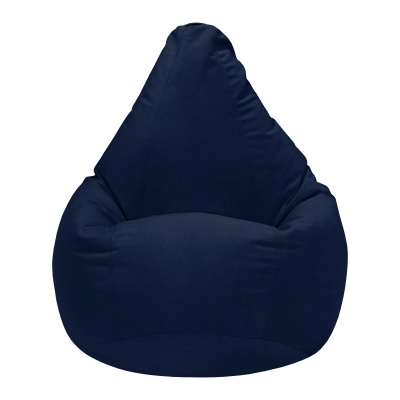 Кресло мешок Велюр Синий (размер L) заказать в интернет магазине Папа Пуф с доставкой недорого