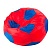 Чехол для кресла мяча Красно синий Оксфорд размер L Папа Пуф