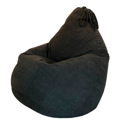 Кресло мешок Велюр Черный (размер L) заказать в интернет магазине Папа Пуф с доставкой недорого