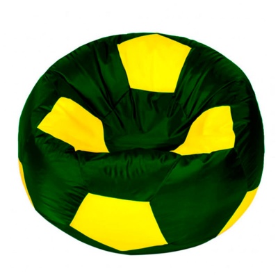 Кресло мяч детский Оксфорд Зелено желтый Папа Пуф купить в магазине Папа Пуф недорого